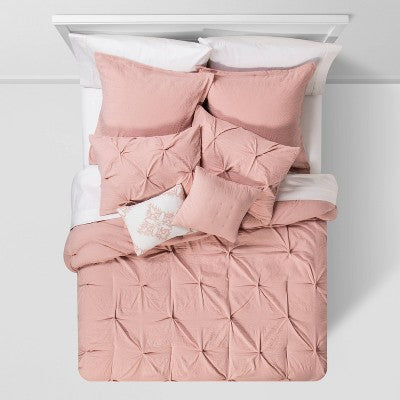 8pc Pinch Pleat Comforter Bedding Set - Threshold™