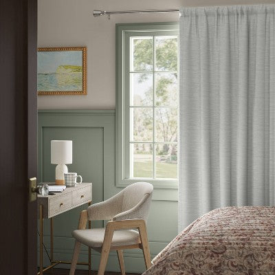  Blackout Henna Window Curtain Panel Gray - Threshold™