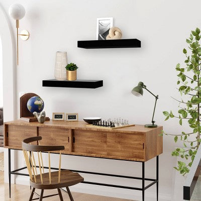  Set Of 2 16" Wood Ledge Wall Shelf - Threshold™
