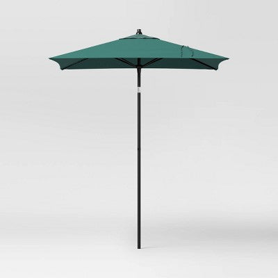  6' Square Outdoor Patio Market Umbrella With Black Pole - Threshold™