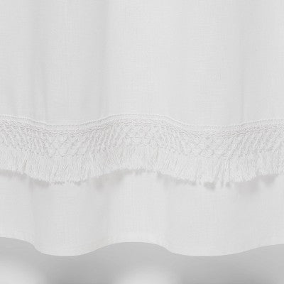  Macramé Fringe Shower Curtain Cream - Threshold™