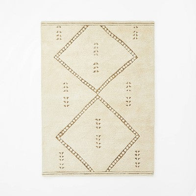  Cedar Hills Plush Geo Print Rug Cream - Threshold™ Designed With Studio McGee