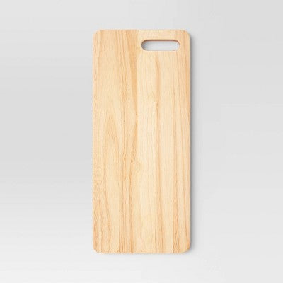  7.01"x15.98" Rubberwood Rectangle Serving Board Brown - Threshold™: Charcuterie & Serving Platter, Hand Wash