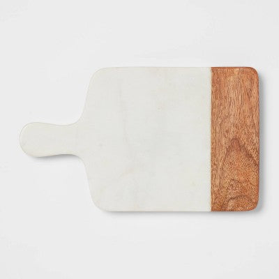  10" X 6" Marble And Wood Serving Board - Threshold™