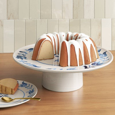  Cake Stand Blue Floral - Threshold™