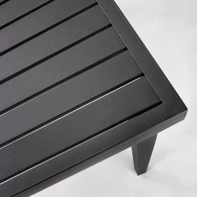  Fairmont Rectangle Steel Patio Dining Table, Outdoor Furniture - Black - Threshold™