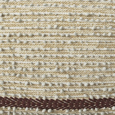  Branchville Square Pouf Cream Boucle - Threshold™: Transitional Style, No Assembly, Cotton & Wool Blend