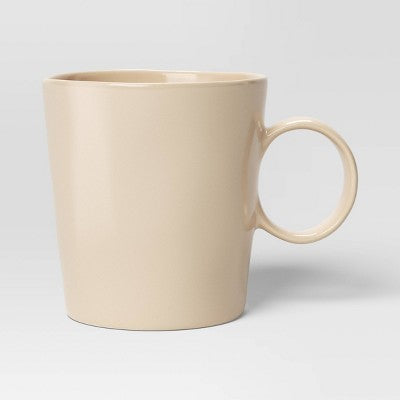  14.63oz Stoneware Aralia Organic Coupe Mug Beige - Threshold™