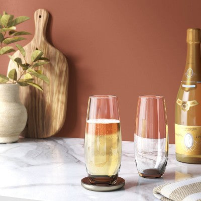  9.6oz Stemless Hutton Champagne Flute - Threshold™