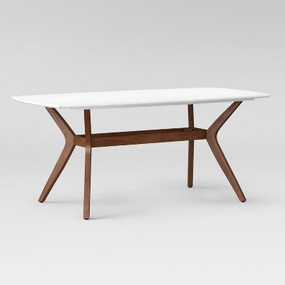  72" Emmond Mid-Century Modern Dining Table White/Brown - Threshold™