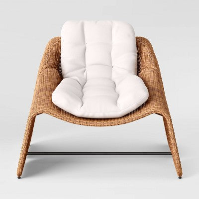  2pc Wexler Statement Chair With Ottoman - Brown - Threshold™