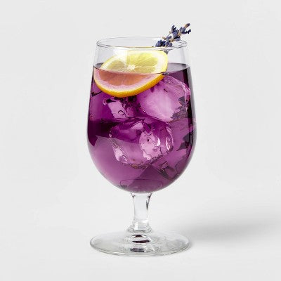  16oz 6pk Glass Shoreham Goblets - Threshold™: Traditional Lead-Free Drinking Glasses, Dishwasher-Safe, Cold Beverages