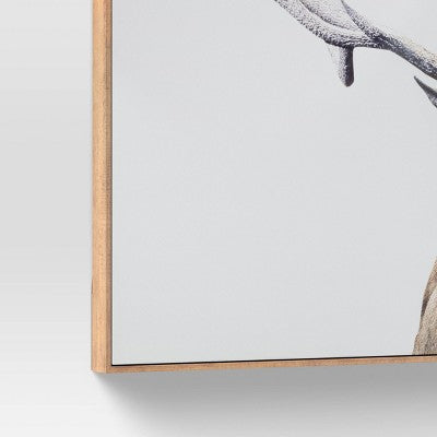  47" X 24" Deer Framed Wall Canvas - Threshold™