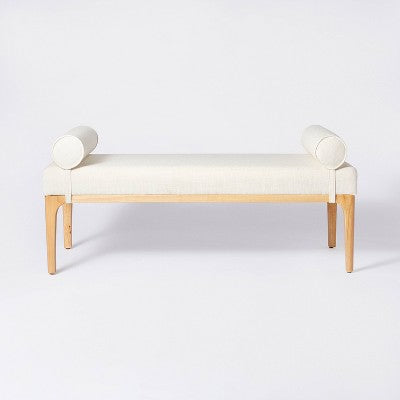  Randolph Bench With Bolster Pillows Linen - Threshold™ Designed With Studio McGee