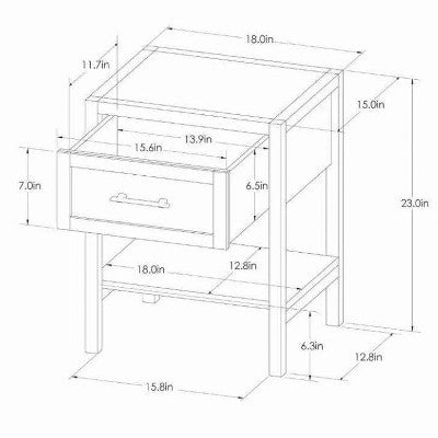  Warwick End Table With Drawer - Threshold™