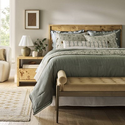  Ogden Nightstand Brown - Threshold™ Designed With Studio McGee: Woodgrain, Open Shelf, Veneer Surface