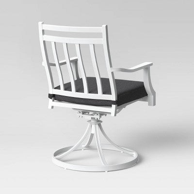  2pc Fairmont Metal Rocking Outdoor Patio Dining Chairs Swivel Chairs Charcoal - Threshold™