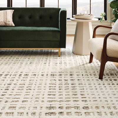  7'x10' High Low Grid Area Rug Taupe/Cream/Gray - Threshold™