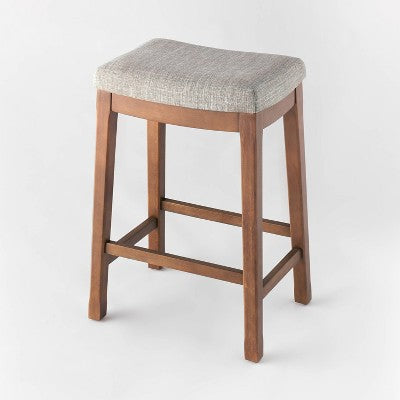  Candor Wood And Upholstered Saddle Counter Height Barstool - Threshold™