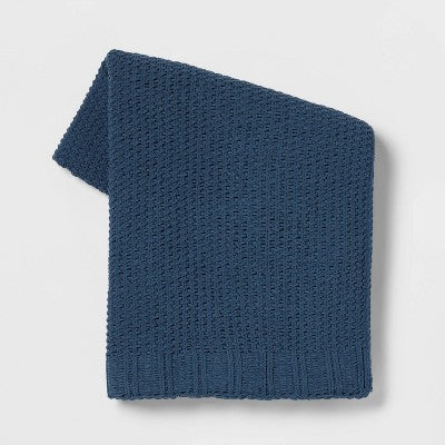  Solid Chenille Knit Throw Blanket - Threshold™