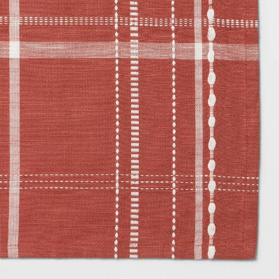  60"x104" Tablecloth Rust Plaid - Threshold™