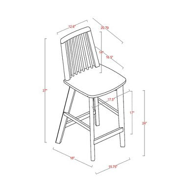  Linden Modified Windsor Wood Counter Height Barstool - Threshold™ Designed With Studio McGee