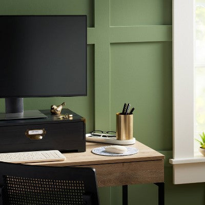  Monitor Stand Black Wood - Threshold™