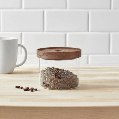  Glass Storage Canister With Wood Lid - Extra Small - Threshold™: 24 Oz. Glass Jar With Lid, Hand Wash