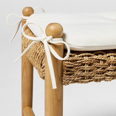  Cardamine Woven Upholstered Bench Natural - Threshold™ Designed With Studio McGee