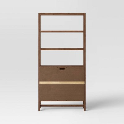  70.5" Warwick Storage Bookcase Brown - Threshold™