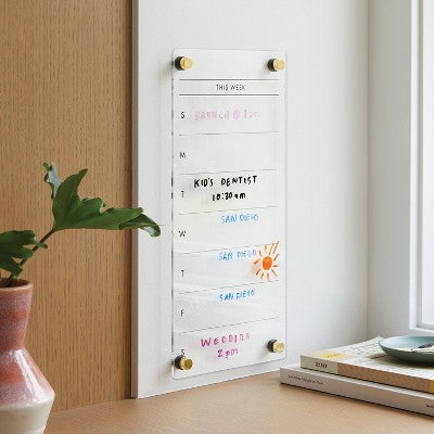  8"x16" This Week Acrylic Dry Erase Calendar - Threshold™