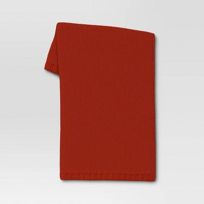  Solid Chenille Knit Throw Blanket - Threshold™