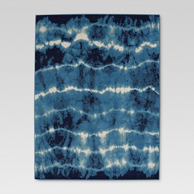  Shibori Waves Outdoor Rug Navy - Threshold™