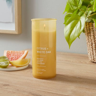  Wellness Jar Citrus And White Oak Candle Yellow - Threshold™