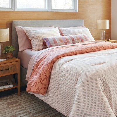  Boho Reversible Printed Comforter & Sham Set Bronze - Threshold™