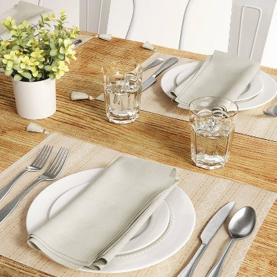  Cotton Printed Placemat With Tassels Beige - Threshold™: Geometric Dobby Design, Traditional Square, Machine Washable