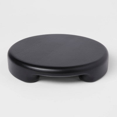  8" Acacia Modern Elevated Trivet Black - Threshold™