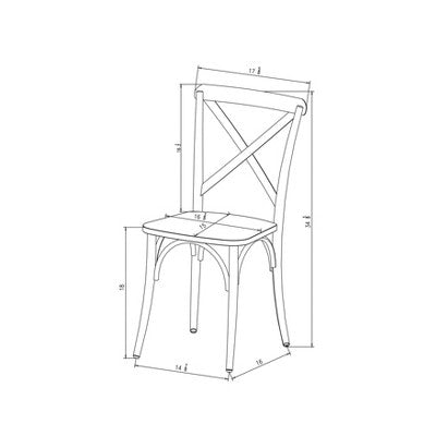  Set Of 2 Malden French Bistro Dining Chair Black - Threshold™