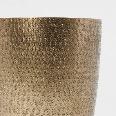  Hammered Metal Waste Can Brass - Threshold™