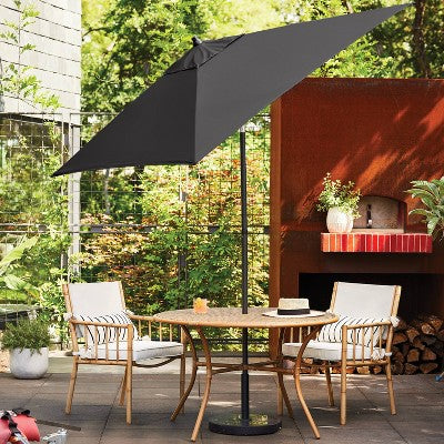  6' Square Outdoor Patio Market Umbrella With Black Pole - Threshold™