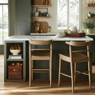 Kaysville Curved Back Wood Counter Height Barstool - Threshold™ Designed With Studio McGee