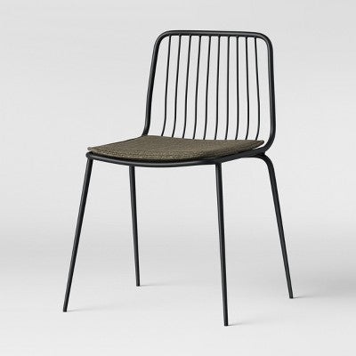  Set Of 2 Sodra Rounded Seat Wire Dining Chair Black - Threshold™