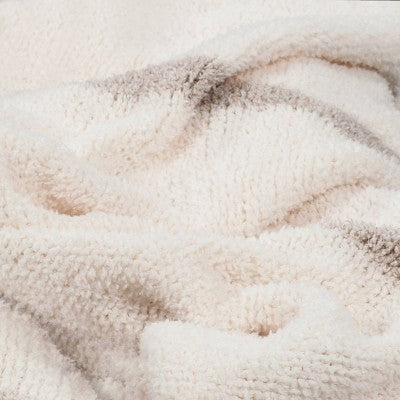  Cozy Feathery Knit Border Striped Throw Blanket - Threshold™