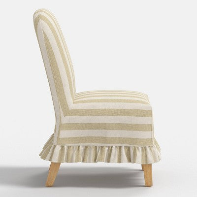  Rounded Back Slipcovered Dining Chair With Ruffle - Threshold™