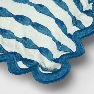  20"x12" Scalloped Outdoor Lumbar Pillow - Threshold™