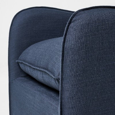  Slipcover Style Upholstered Swivel Accent Chair Blue - Threshold™ Designed With Studio McGee