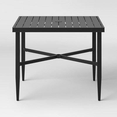  Searsburg Aluminum 4 Person Slat Top Square Patio Dining Table, Outdoor Furniture - Threshold™