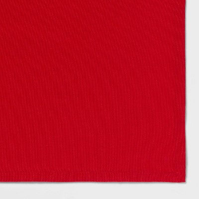  104" X 60" Cotton Tablecloth Dark Red - Threshold™: Traditional Rectangle, Autumn Decor, OEKO-TEX Certified