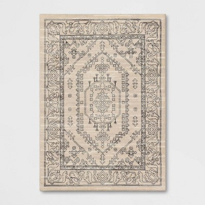  Plush Persian Style Area Rug Cream - Threshold™