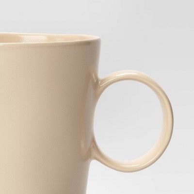  14.63oz Stoneware Aralia Organic Coupe Mug Beige - Threshold™